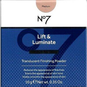 No7 Lift & Luminate Translucent Finishing Powder, Medium, 0.35 oz, Full Size